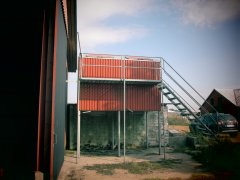 6 tons BL rustfri silo, står som ny