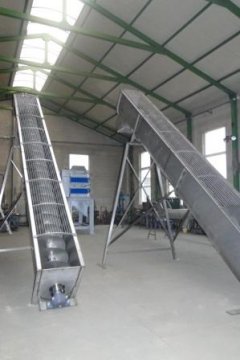 Snegletransportr rustfri, Diameter 350 Lngde 5000 mm